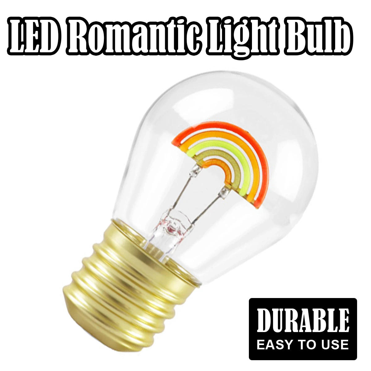 New Hot Vintage Edison Led Bulb Big Globe A70 Heart Cupid's Arrow USB Rechargeable DC 5V E27 Specialty Decorative Light Bulb