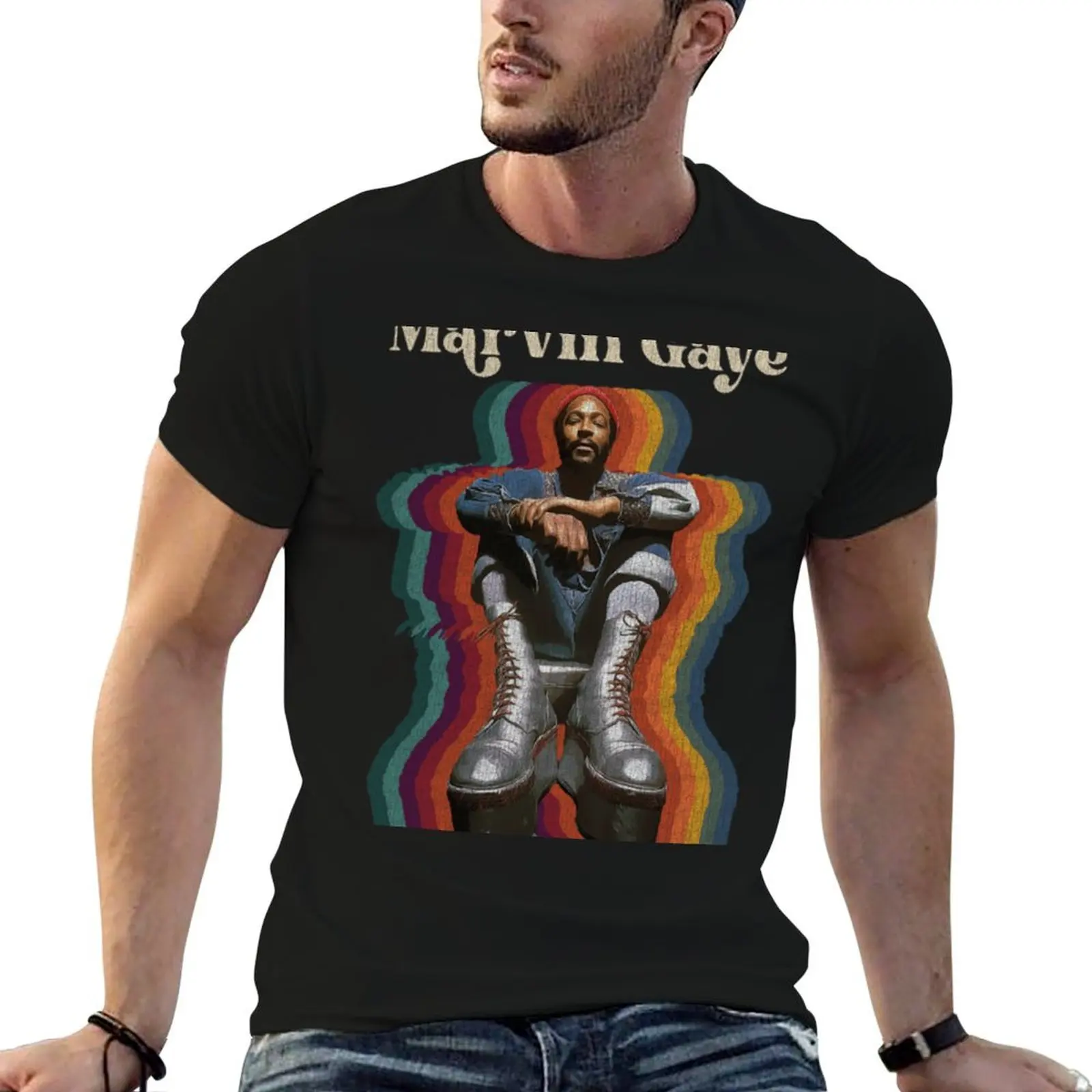 

Marvin Gaye Retro T-Shirt t shirts for man pack cotton t shirts designer man t shirt cotton T-Shirt
