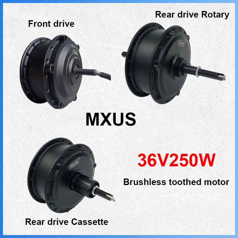 

MXUS E-Bike Modified Motor 36V250W Front/Rear Wheel Drive Brushless Gear Hub Small High-Speed Motor 100mm 135-142mm,16-29 inch