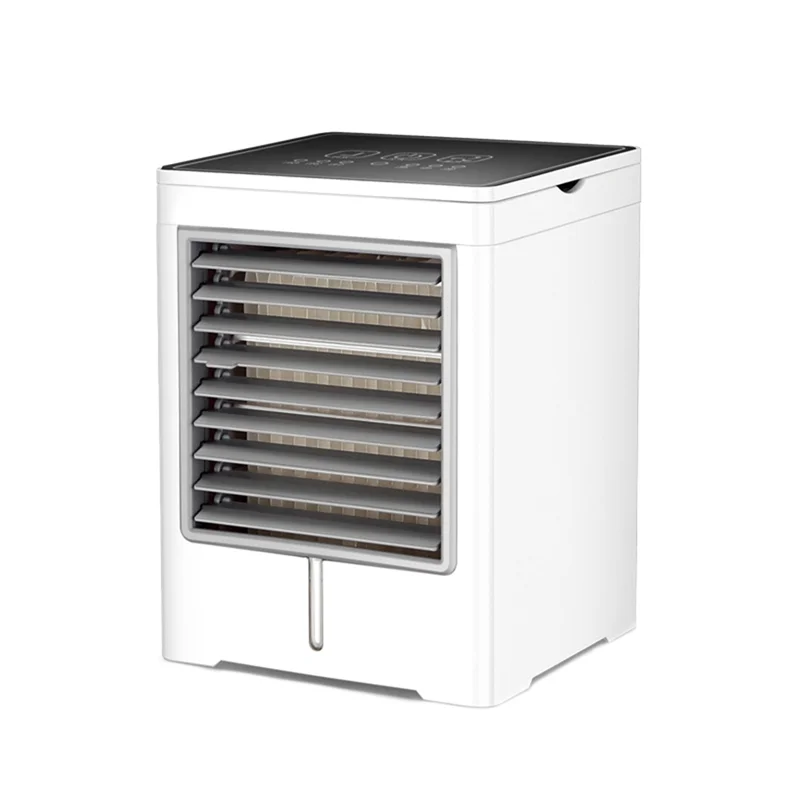 ABRN-พัดลมเครื่องปรับอากาศแบบพกพา Evaporative Mini Air Cooler, USB Powered Touch Screen พัดลมระบายความร้อนตั้งโต๊ะสําหรับโฮมออฟฟิศ