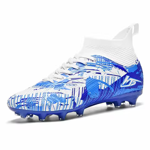 Men's High-top Football Boots Outdoor Men's Football Shoes Team Sports Professional Shoes AG Soles Unisex Sizes 32-46