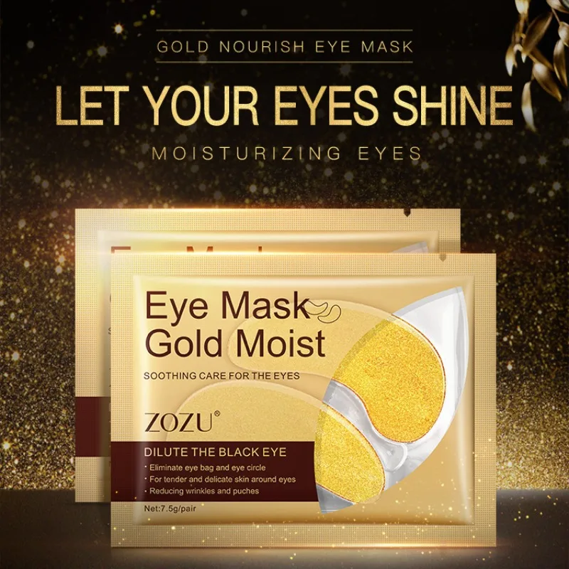 10pcs/5pairs Gold Nourish Mung Bean Eye Mask Anti Dark Circles Masks Eye Patches Desalination Eye Bags Korean Skin Care Products