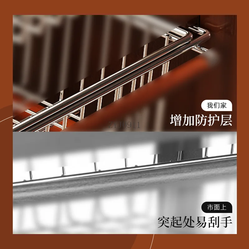 Medieval solid wood storage layered rack Five-layer fruit and vegetable storage small home appliance storage rack