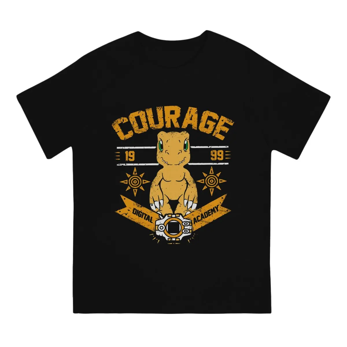 Courage Academy Digital Monster T Shirt Gothic O-Neck TShirt Polyester Streetwear