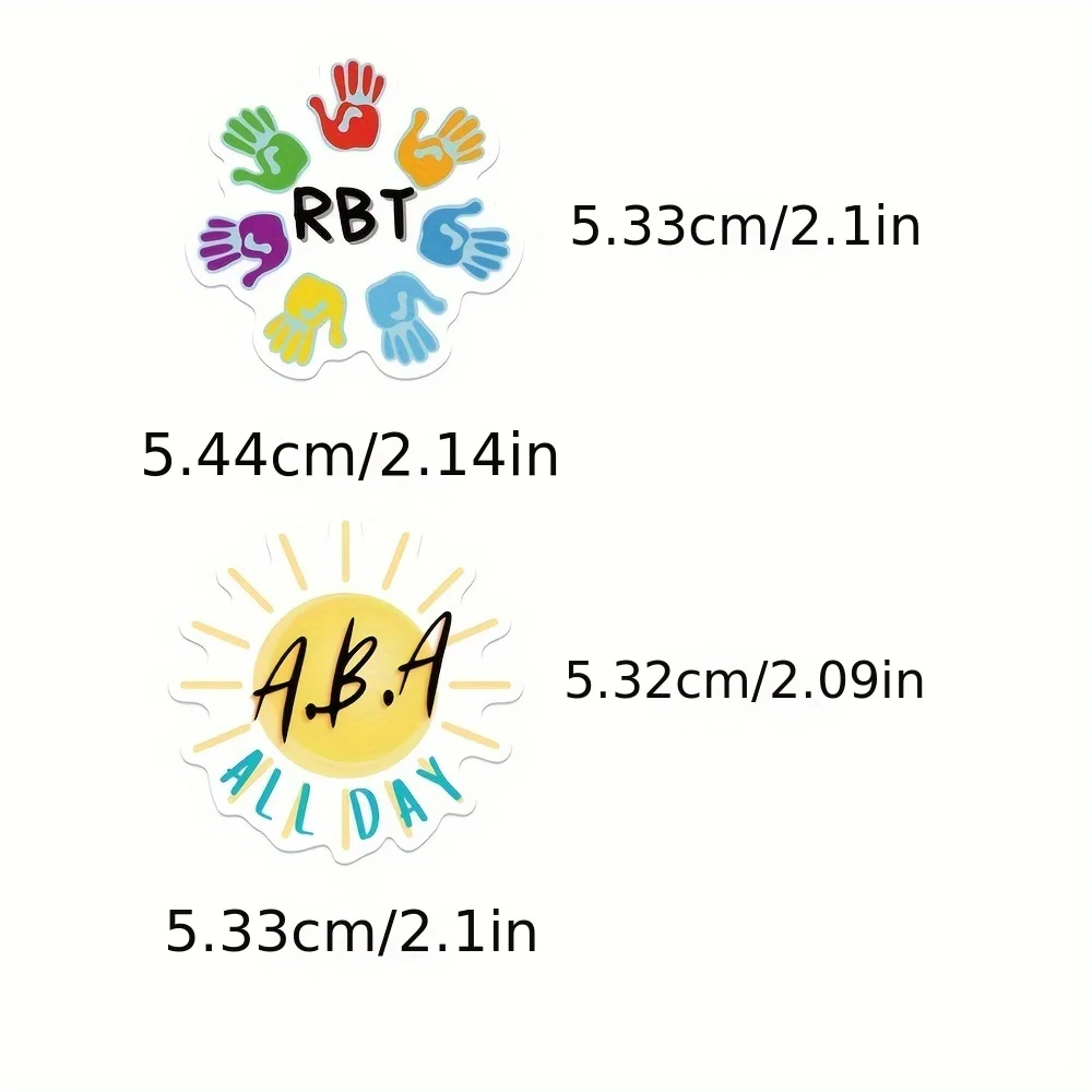 50Pcs ABA Applied Behavior Analysis Graffiti Sticker Waterproof Cute Cartoon DIY Water Cup Phone Book Guitar Luggage Gift Decal