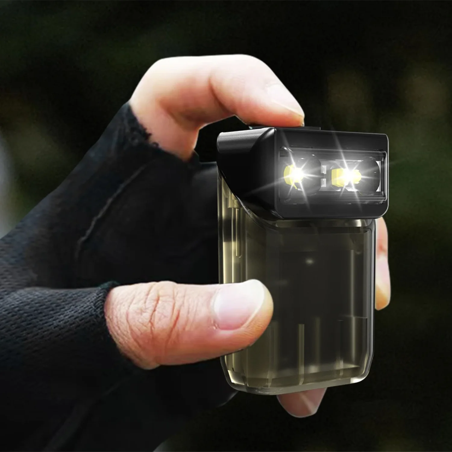 

+COB Mini Keychain Flashlight 380LM Portable Mini Torch 6 Light Modes Pocket Camping Light 180° Rotatable Hiking Camping