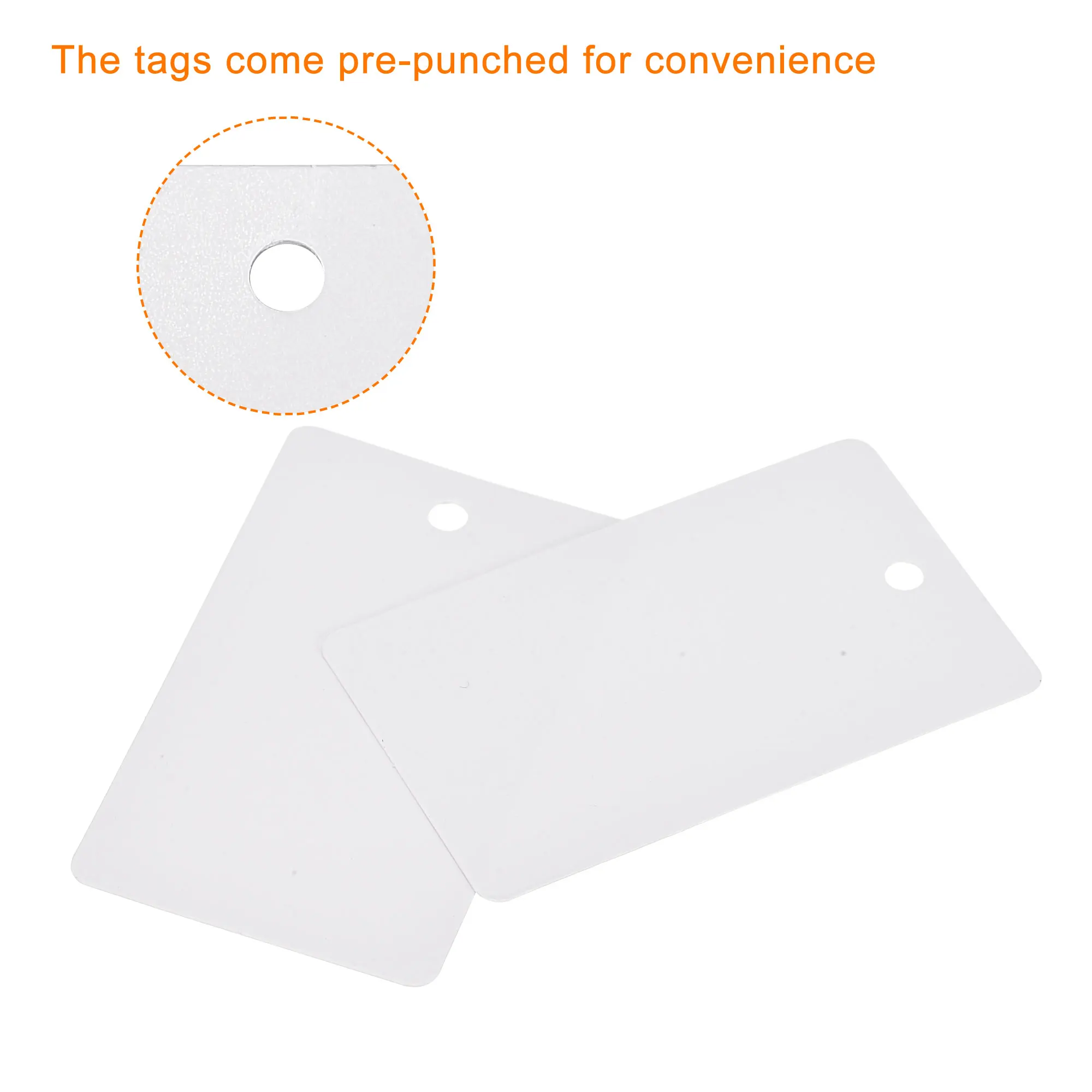 Uxcell รูปสี่เหลี่ยมผืนผ้ากระดาษ Blank Hang Tags สำหรับของขวัญกับเกลียวเชือกสีกากี,สีขาว50X30มม.ยาว65.6ฟุตแพ็ค200