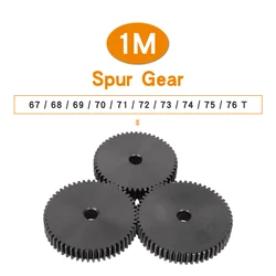 Blackening Cylindrical Gear Mod 1 Teeth Pitch 3.14 mm SC45# Carbon Steel 1M-67T/68T/69T/70T/71T/72T/73T/74T/75T/76T Motor Gear