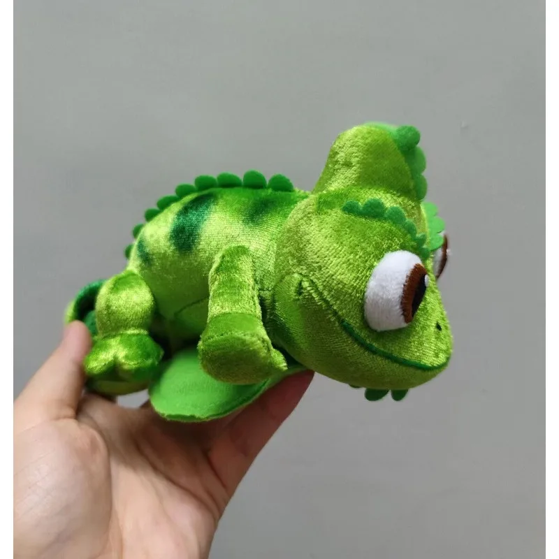 Cartoon Anime Chameleon seduta spalla peluche bambola magnete lucertola peluche bambola con Base disco magnetico bambola ornamento camaleonte