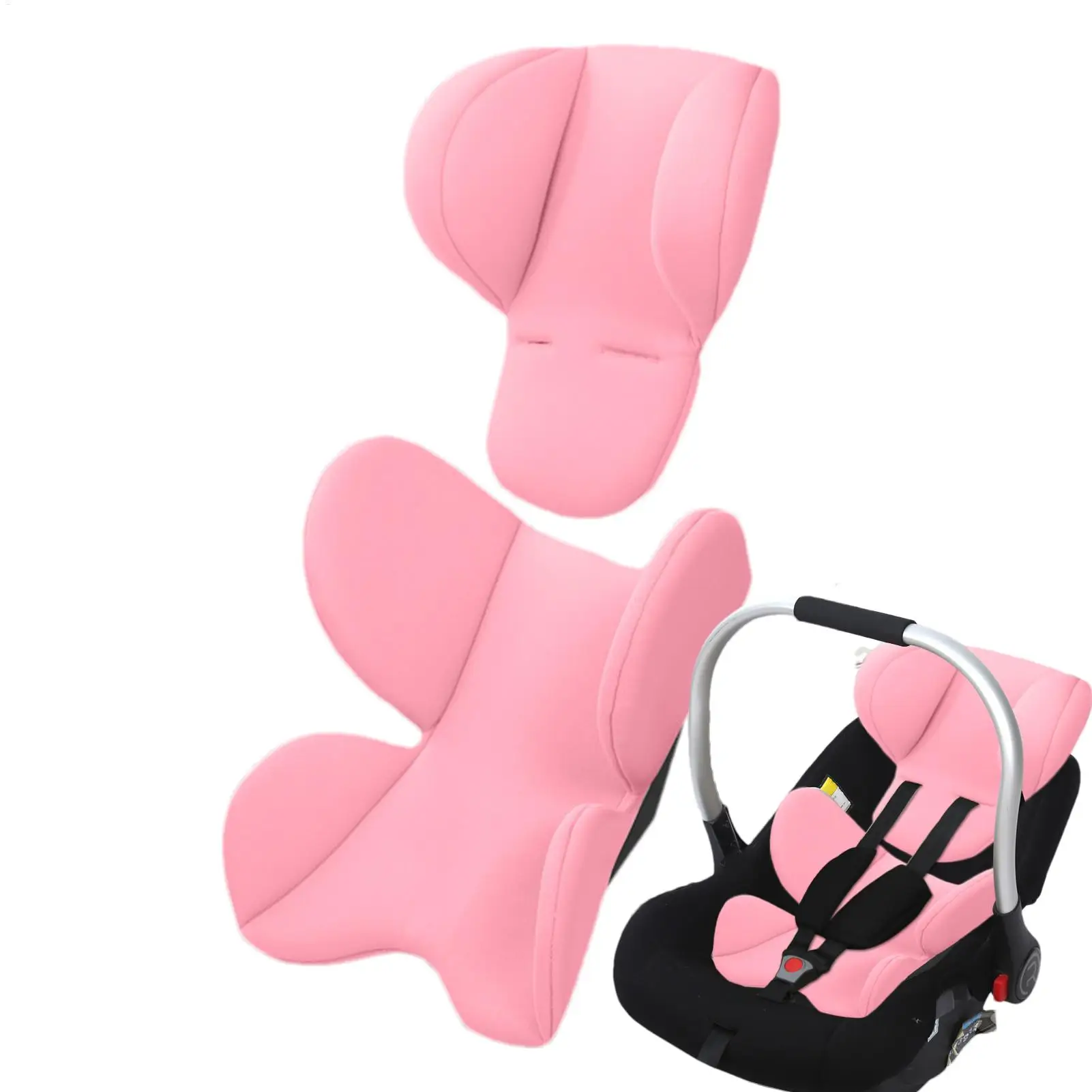 Coussin de poussette doux pour bébé, coussinets de siège de tête et de cou, insertion de siège de voiture pour bébé, accessoires de poussette pour bébé