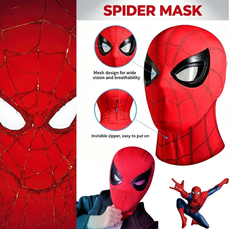 NEW Mask Headgear Cosplay Moving Eyes Mask 1:1 Creative Cosplay Head Cover Real Person Wear Halloween Party Costume Prop Gift