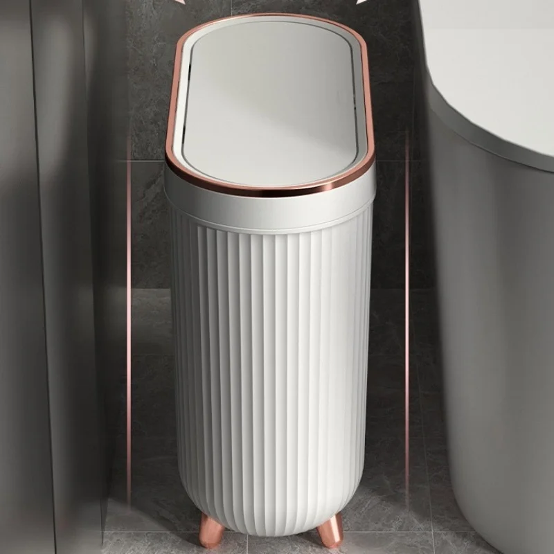 Imagem -05 - Lixo do Banheiro de Luxo com Tampa Kitchen Dustbin Waterproof Wastebasket Grande Capacidade Lixo Bin 12l