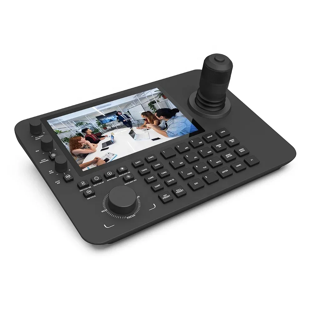 

Hot Sale OEM ODM PoE Touch Screen Android Video Conference System NDI 4K PTZ Cameras 4Axis IP PTZ Remote Control Joysticks Con