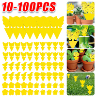 10-100Pcs Strong Yellow Sticky Traps Dual-Sided Sticker Sticky Fly Pest Traps Bugs Pest Outdoor Plant Insect Catcher Sticker