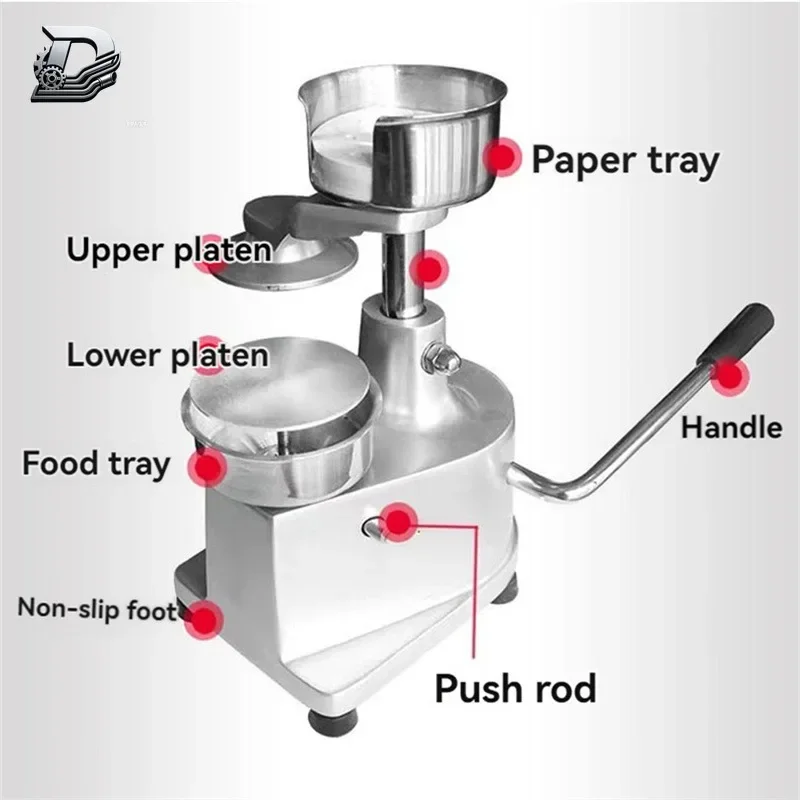

Manual Hamburger Patty Press Machine Commercial Beef Meat Forming Equipment For Restaurant