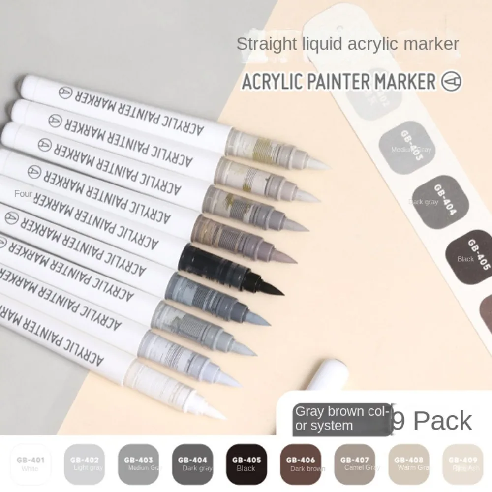 

Durable Fine Nib Colorful Marker 9 Color Erasable Drawing Pen Multi-purpose Portable Water Color Pens School White Board