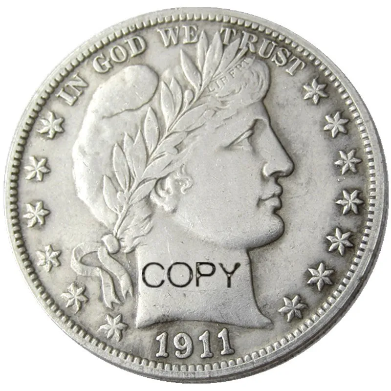 US 1911-PSD Barber Half Dollar Silver Plated Copy Coins