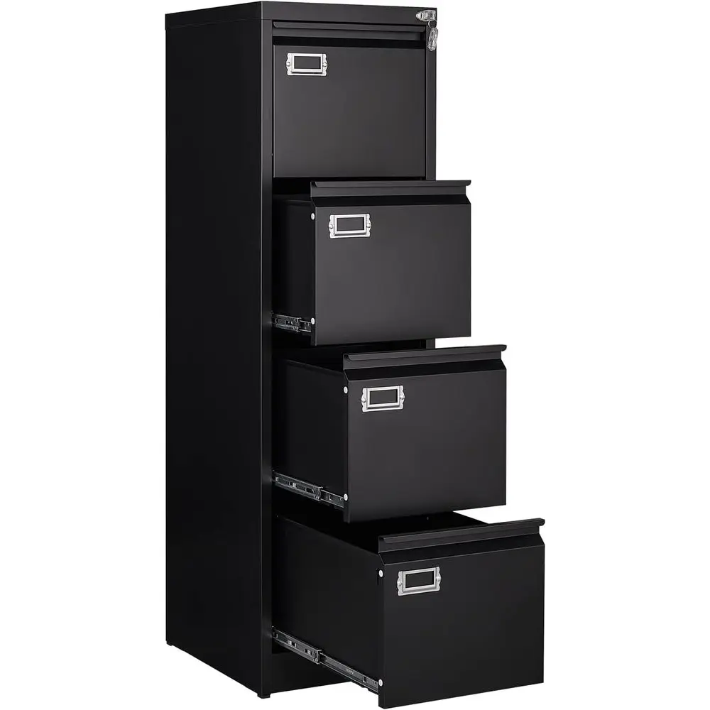 4-Drawer Cabinet, Iling Cabior Home Office, Storage Cabinet with Lock with Metal Veal, Cabinet with Locking, or A4 Legal/Letter, 15