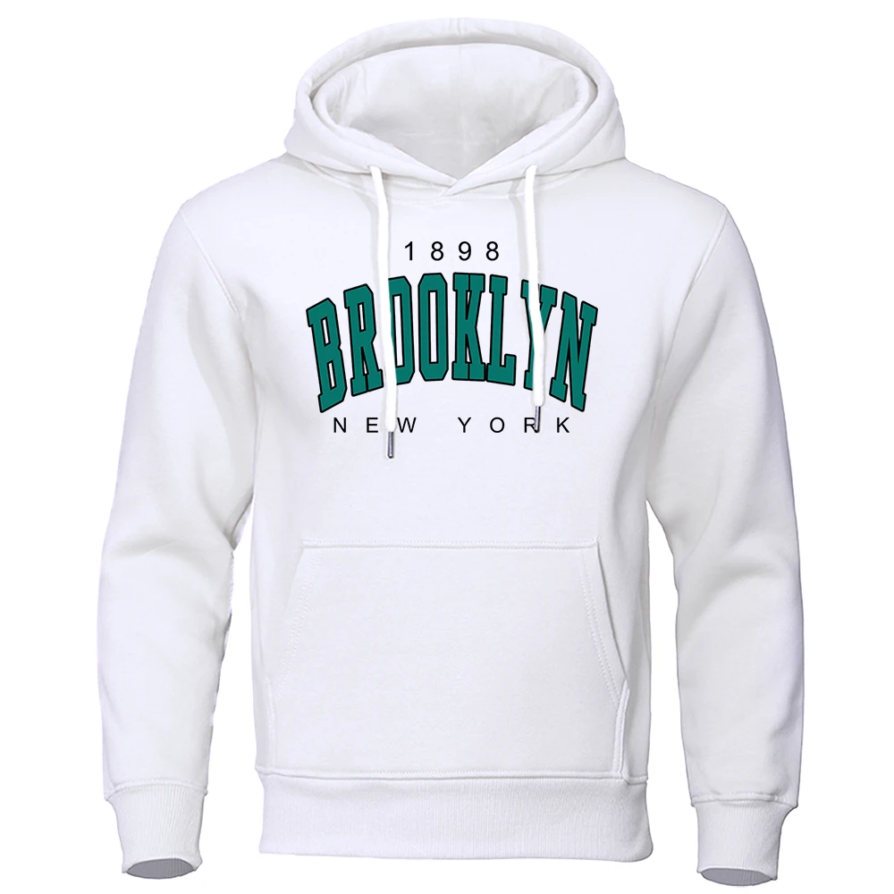 

1898 Brooklyn New York Printed Mens Hoody Creativity Crewneck Clothing Fashion Oversize Sweatshirt fashion Crewneck Hoodie Male