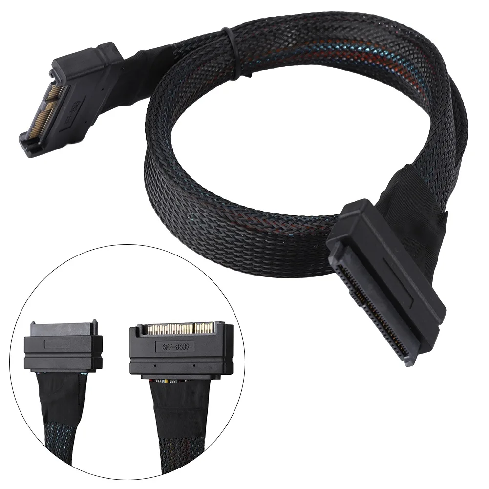 

68pin U.2 U2 SFF-8639 NVME PCIe SSD Male to Female Extension Cable 50cm