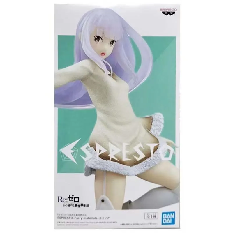 Em estoque original bandai banpresto re life em um mundo diferente de zero emilia anime figuras de ação modelo brinquedos ornamento presentes
