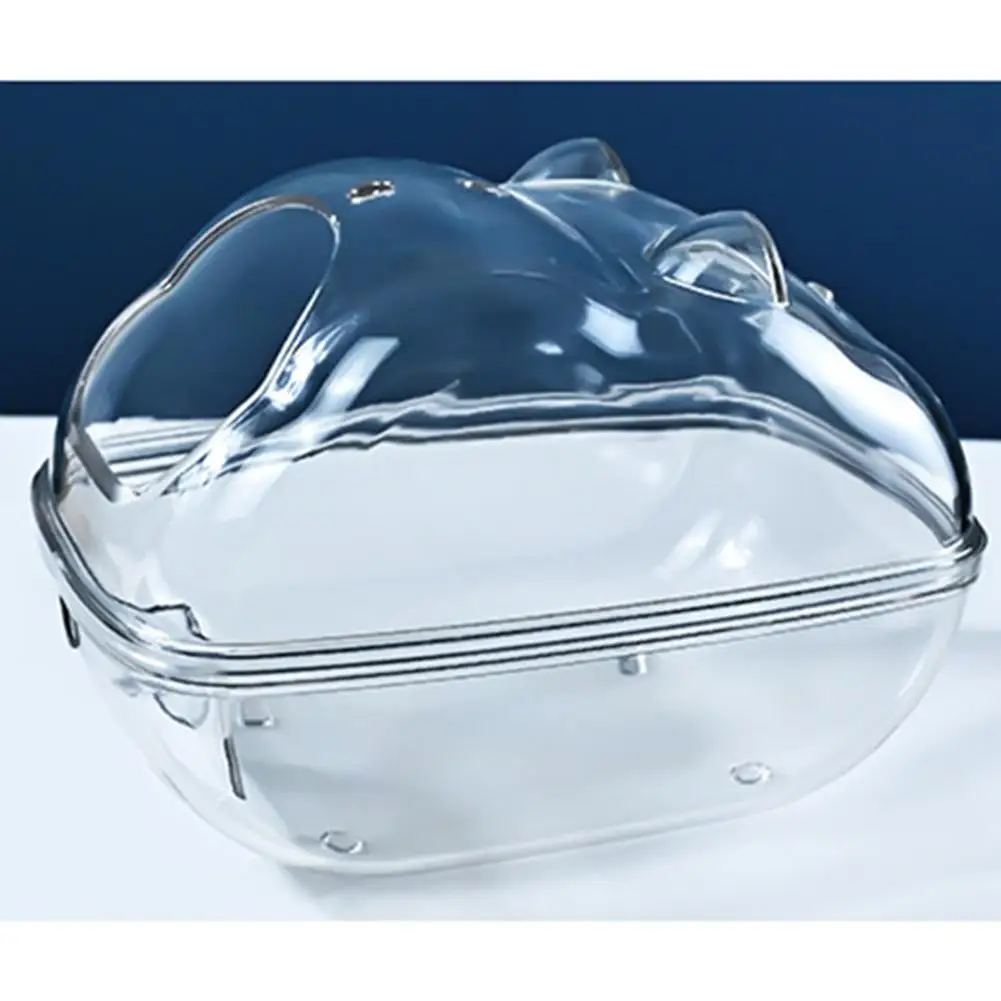 Hamster Sand ห้องน้ำพลาสติกโปร่งใสทรายคอนเทนเนอร์อาบน้ำห้องน้ำอ่างอาบน้ำสำหรับหนูแฮมสเตอร์ Chinchilla หนู Gerbil