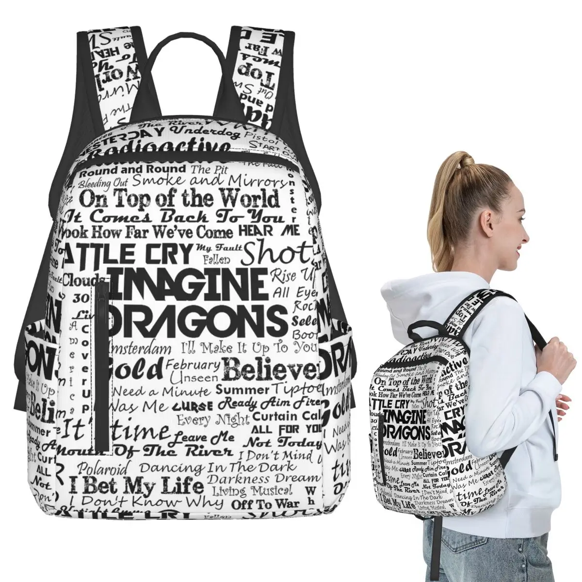 

Imagine Dragons Backpack Student BookBag Children School Bag Computer Shoulder Bags Men Women