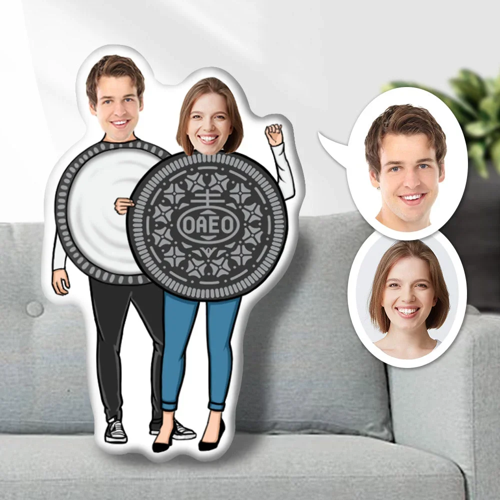 Minime-almohada personalizada para pareja, cojín de San Valentín con foto de cara, día conmemorativo, regalo creativo, juguetes personalizados, lover2024