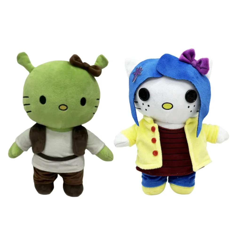 

Новая плюшевая игрушка Hello Kitty в стиле артистки Combat HK с одеждой, мягкая набивная игрушка, подарок для фанатов на день рождения, коллекционная