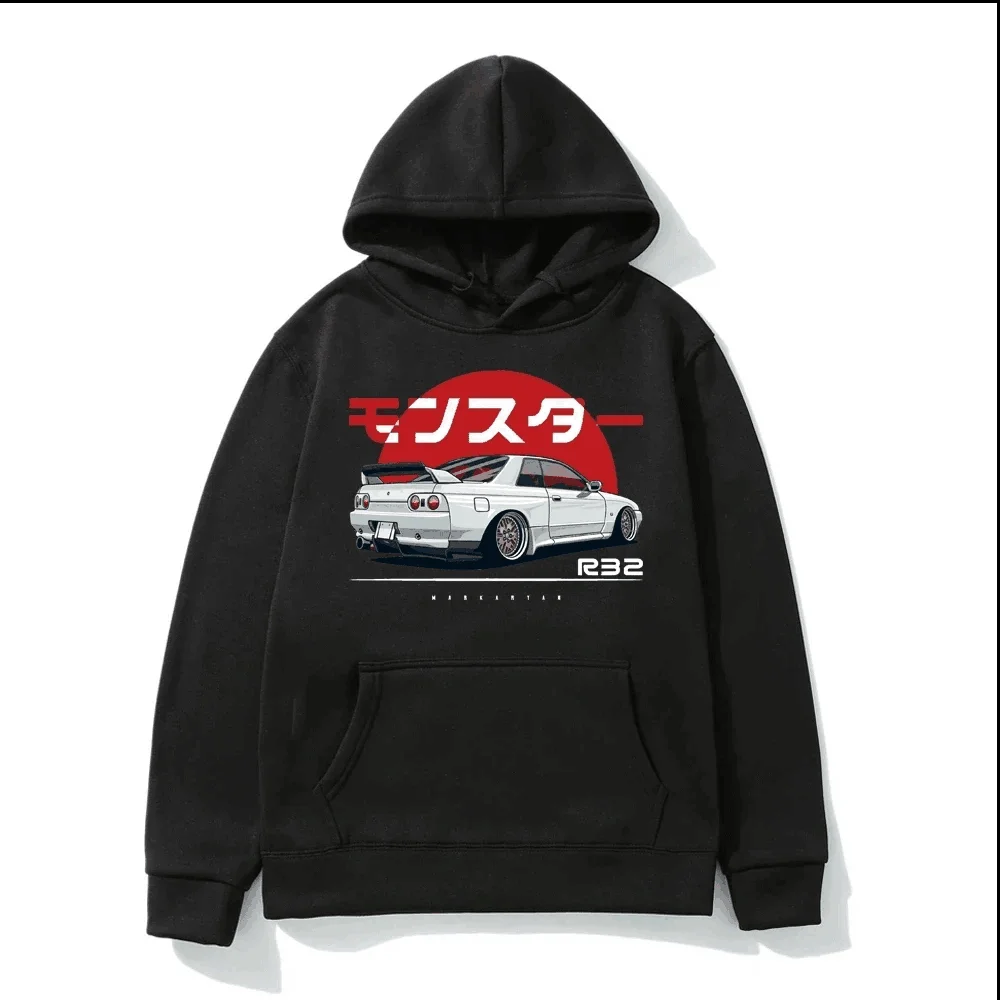 Monster Skyline R32 GTR Print Men/Women Cotton Hoodie Casual Oversized Pullover Popular Sweatshirt Fashion Trend Unisex Clothing