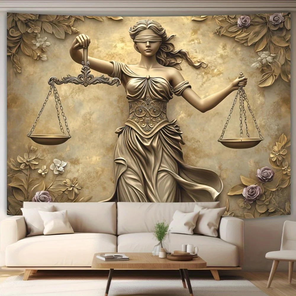 Justice Goddess Tapestry Modern Wall Art Home Styling Living Rooms Bedrooms Unique Design