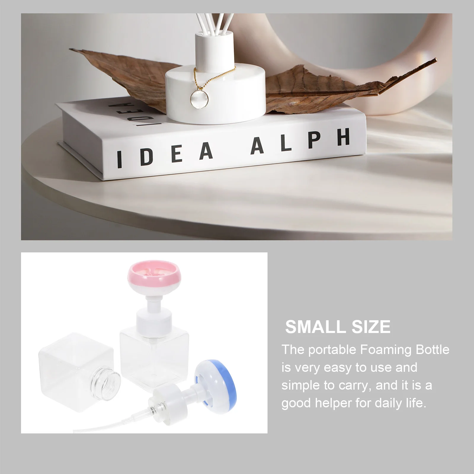 

2Pcs Press Foaming Bottles Portable Travel Foam Pump Dispenser Lotion Shampoo Soap Storage Leakproof Foaming Soap Dispenser