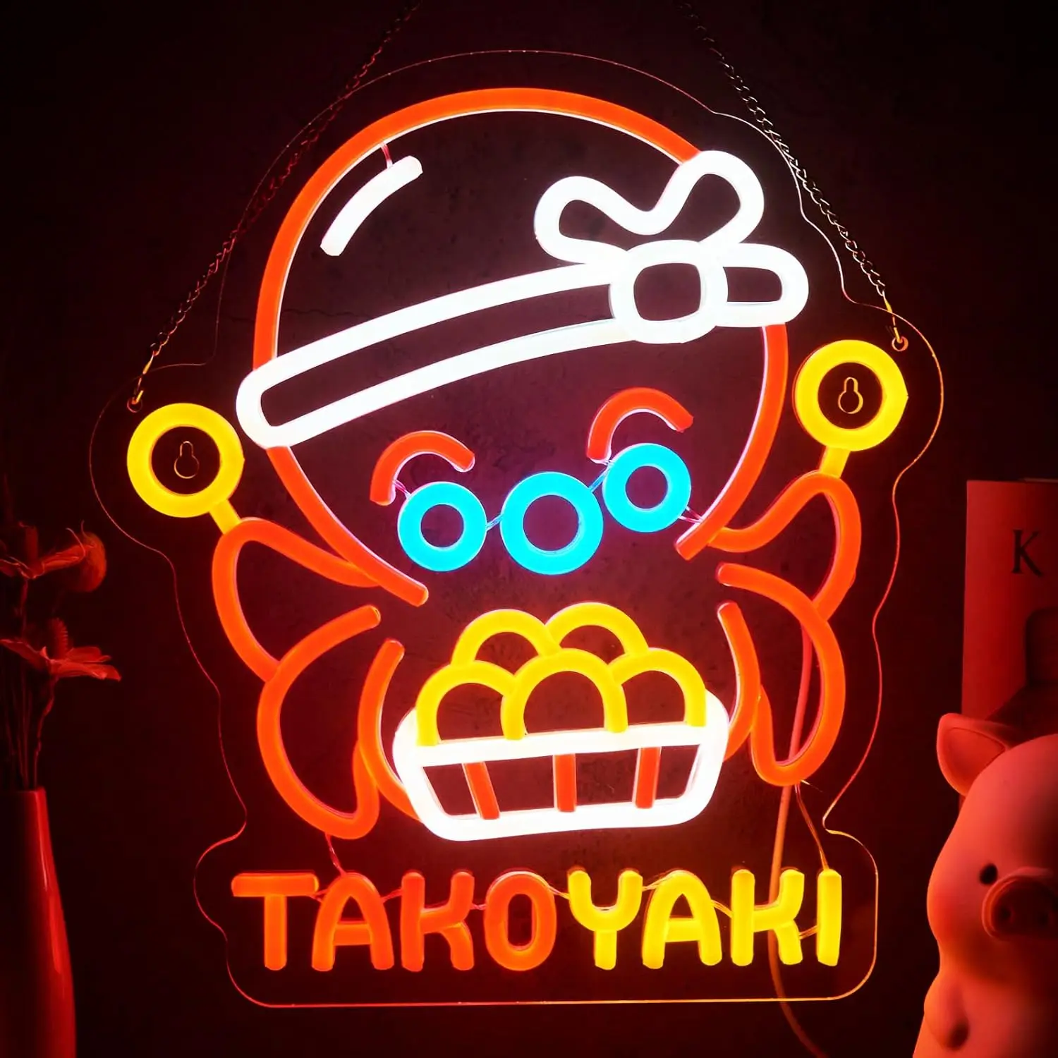 

Takoyaki Neon Sign Dimmable LED Night light for Bar Kitchen Club Shop Restaurant Decor Party Wall Neon Decor Birthday Art Gifts