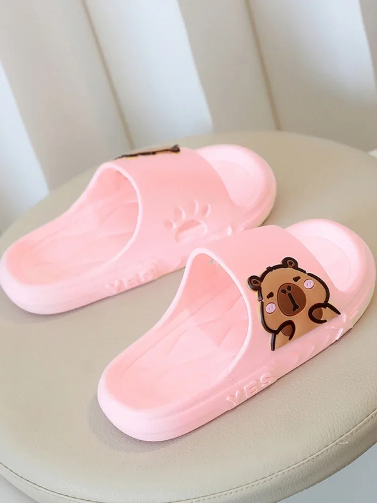 صيف جديد للأطفال إيفا أحذية لطيف كابيبارا نمط الاطفال النعال المفتوحة تو أحذية الشاطئ مريحة أحذية المنزل