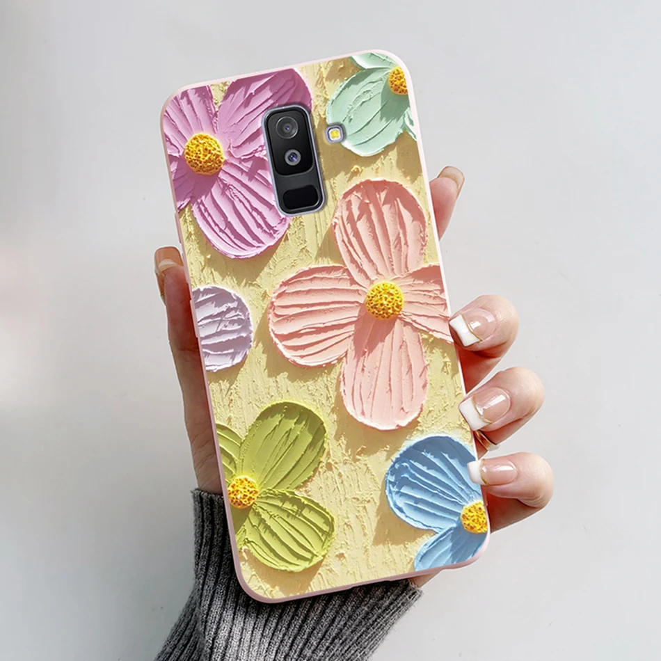 For Samsung Galaxy A6 Plus A6+ 2018 Case SM-A605F Silicone Cover Cute Bear Cartoon Soft Funda For Samsung A6 2018 A6Plus Bumper