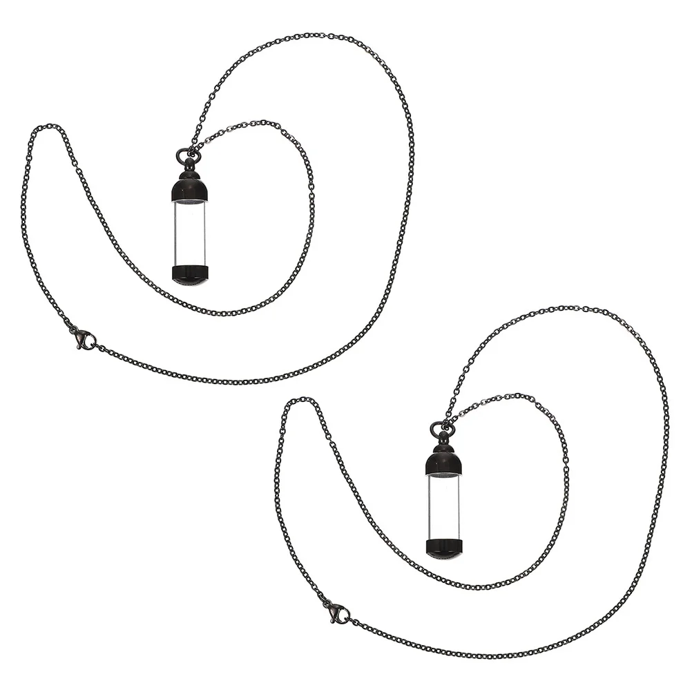 

2 Pcs Dog Pet Keepsake Ashes Necklace Memorial Necklaces for Cremation Holder Urn Jewelry