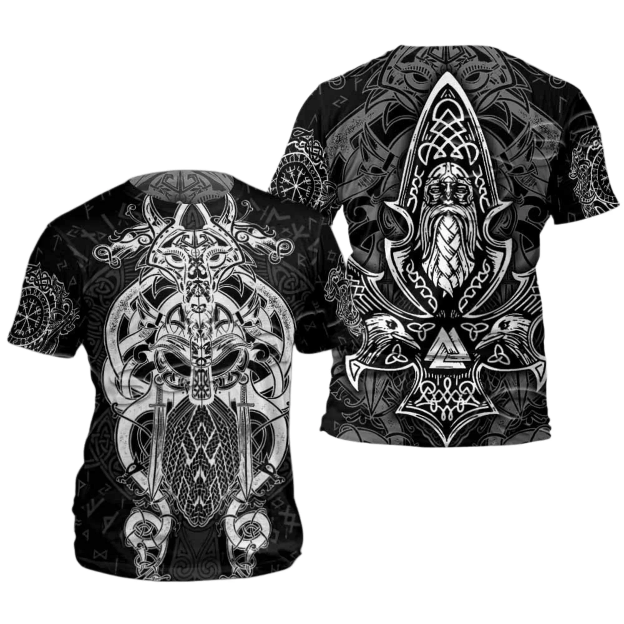The Viking God 3D All Over Printed T Shirts Tee Tops shirts Unisex Tshirt Summer Unisex T-shirt