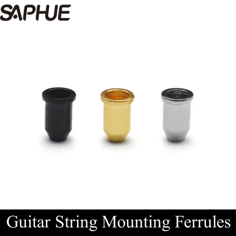 60Sets Electric Guitar String Mounting Ferrules Bushing Set Guitar Bridge String Retainer