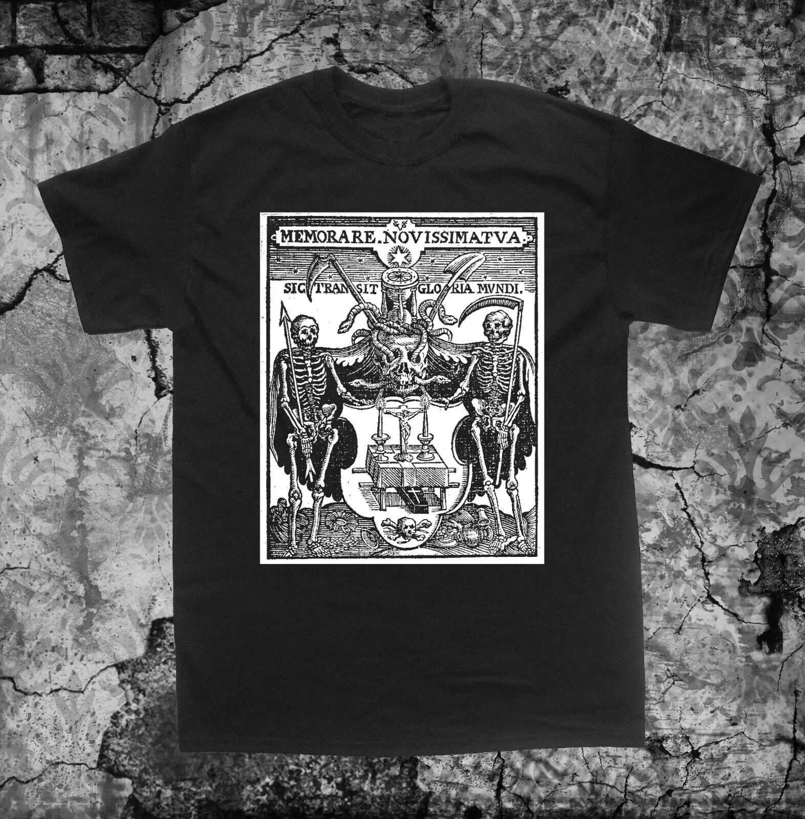 Memento Mori Shirt - Danse Macabre Dance of Death Occult skull Gothic Remember