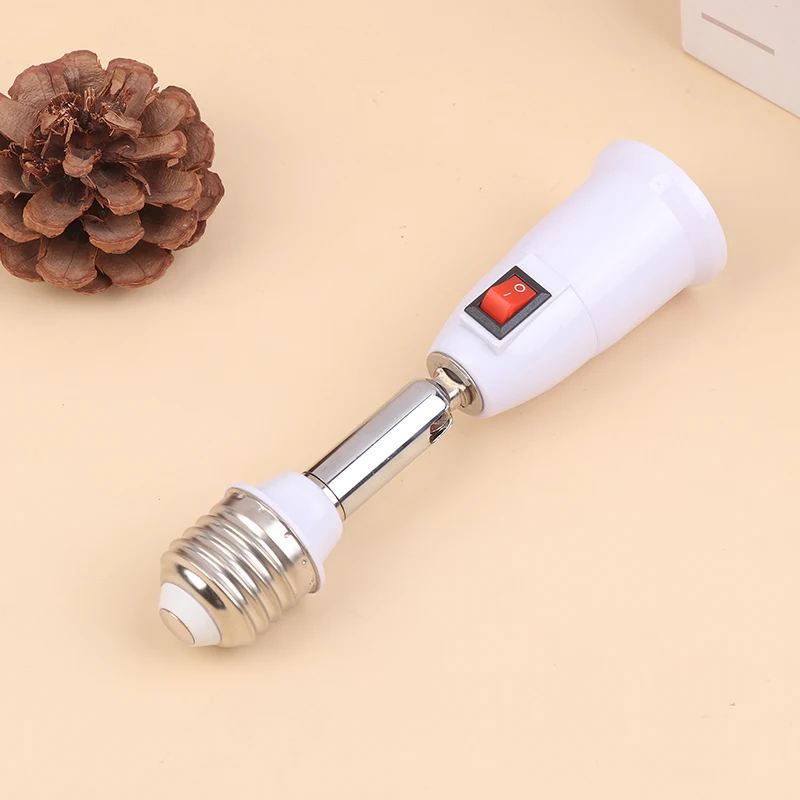 ✰✪E27 To E27 LED Light Bulb Lamp Holder With Switch Flexible Extension Adapter Socket Extend Adapter Converter Wall Base Holder