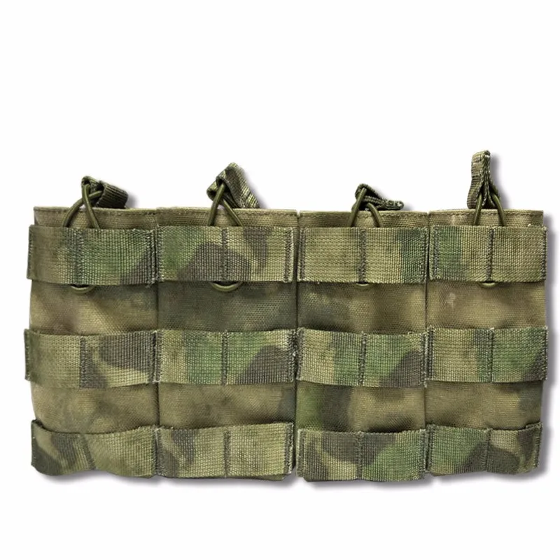 MC A-TACS FG Camouflage Quadruple Magazine Pack Digital Flora EMR Germany Flecktarn Camo Wargame Tactical Vest Jpc Attachment