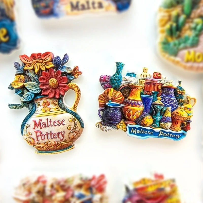 Malta's Characteristic Ceramic Refrigerator Stickers Souvenirs Mediterranean Style Home Decoration Travel Gifts