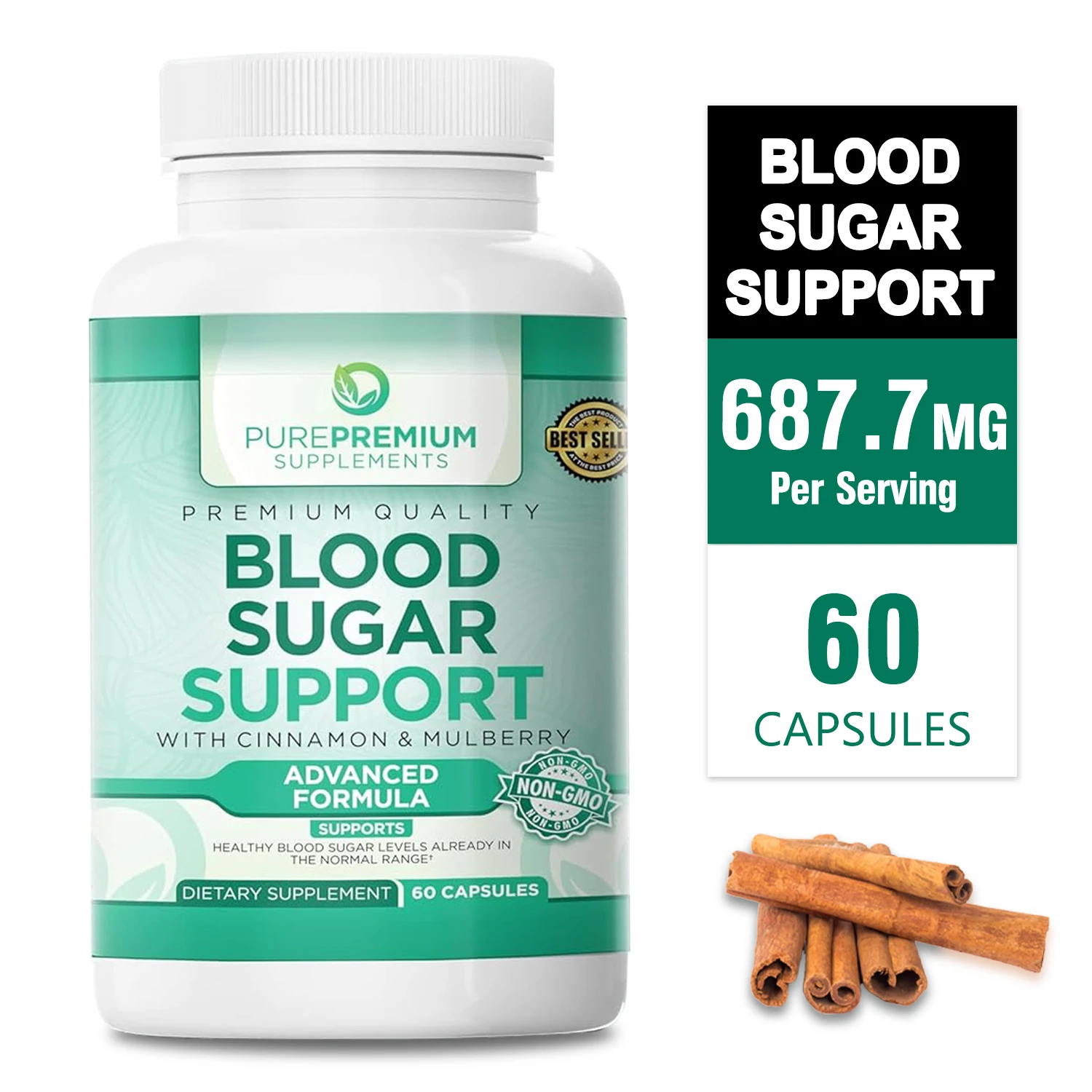 

Blood Sugar Support - Supports Balanced Blood Sugar Metabolism, Improves Hypoglycemia, Increases Energy, and Improves Vitality