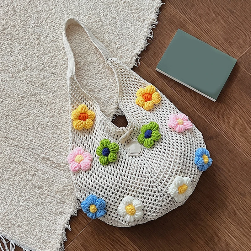 

Новая модная женская сумка через плечо с цветочным узором в деревенском стиле, повседневная вместительная дорожная сумка-шоппер