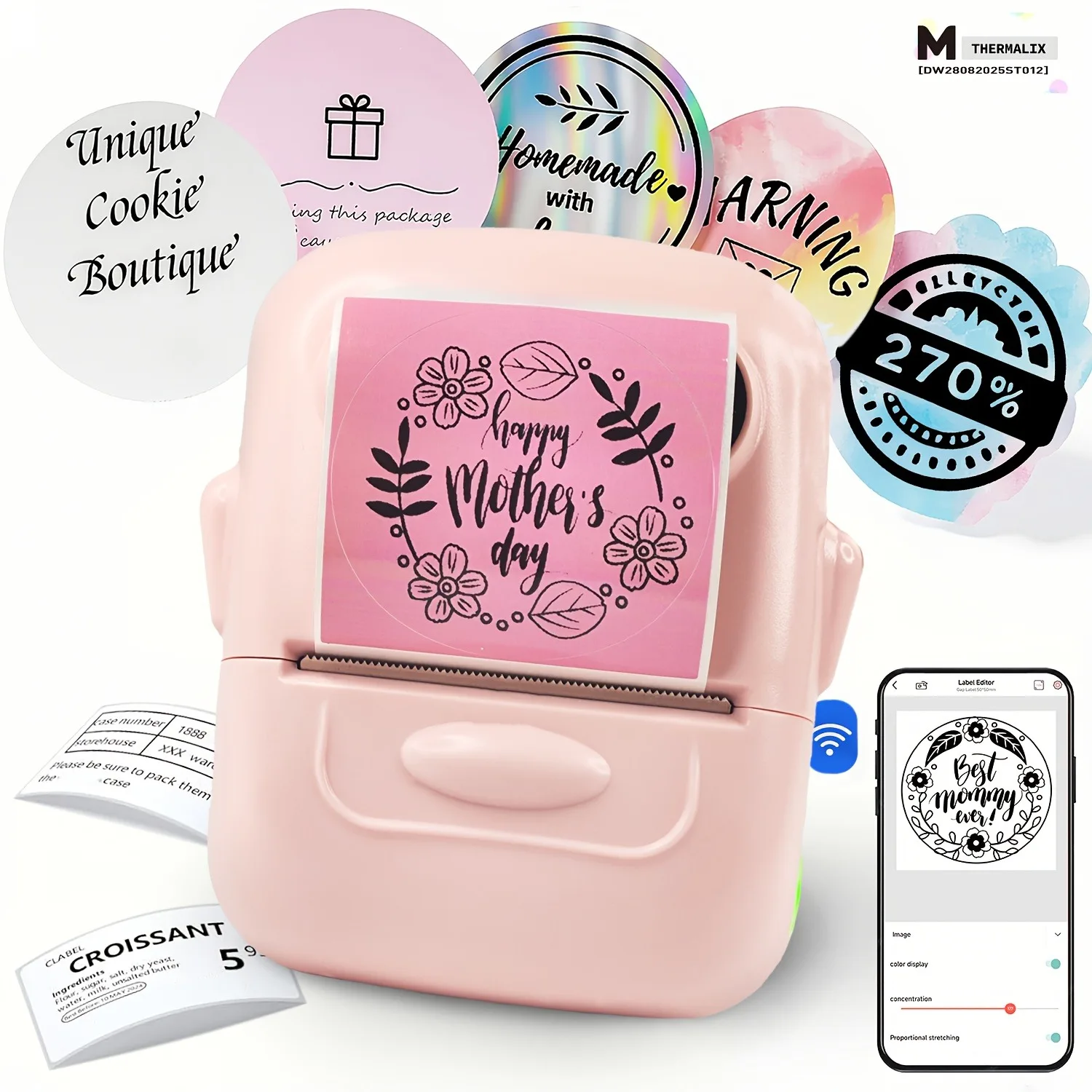 

Беспроводной принтер этикеток MarkLife P50. Компактный беспроводной прибор для изготовления штрих-кодов и наклеек для офиса, розничной торговли, ювелирных этикеток, в комплект входит