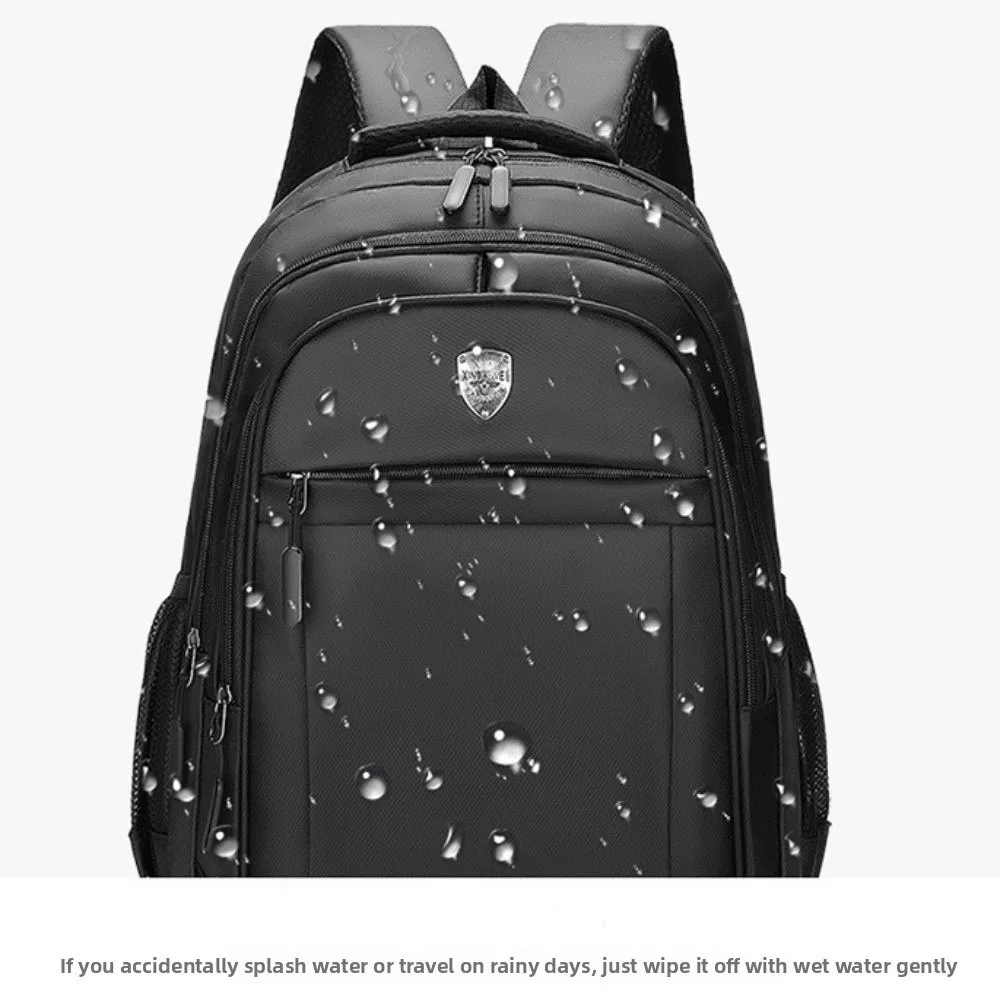 حقائب ظهر كبيرة مقاومة للماء للأعمال بلون سادة وسعة كبيرة حقيبة مدرسية للطلاب حقيبة كمبيوتر محمول مقاومة للاهتراء للرجال والنساء