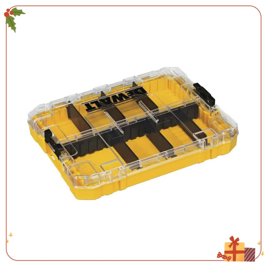 ツールボックスオーガナイザー、小型工具やアクセサリー用の8コンパートメント中型タフケース