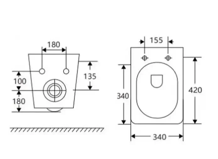 

Wall Hung Smart Toilet With Tank Wc Pan Squat Toilet Concealed Cistern Push Button