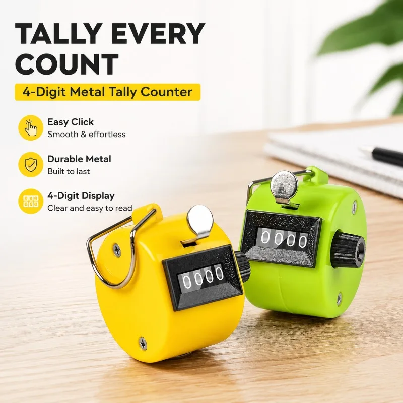 Color Plastic Handheld Manual Counting Tool Mechanical Tally Counter Portable Hand Clicker Suitable for Stocktaking Crowd