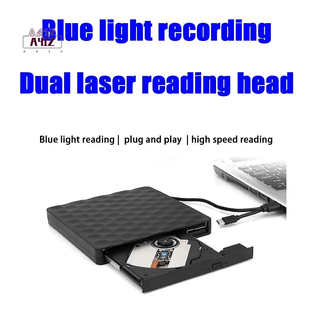 

A41Z-USB3.0 External Mobile Blu-Ray Recorder TYPE-C DVD Burner Portable Blu-Ray Drive Support 3D 25G 50G For Desktop Laptops